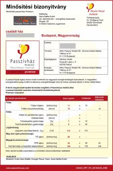 passzívház prémium minősítés